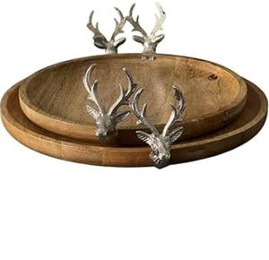 Plateau en bois élégant et durable au design moderne pour servir des fruits secs, des collations et des bonbons lors des occasions festives à la maison, décoration de table - Product Image 4