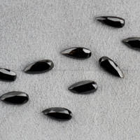 Diamant noir naturel taille poire 3x2mm, opaque, fantaisie, pour la création de bijoux personnalisés : bagues, boucles d'oreilles, bracelets, pendentifs