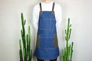 Tablier de barista de luxe en toile, porte-outils multipoches, harnais en cuir réglable, gilet de barman, uniforme pour barbier, café, serveur - Product Image 1