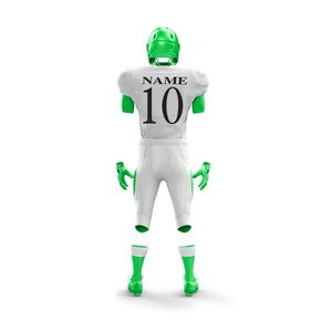 Uniforme de football américain personnalisé en gros 100% polyester comprend un pantalon en jersey appliqué XL ensembles de logos sublimés prix bon marché - Product Image 2