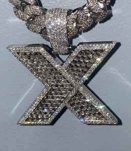 Colgante personalizado con letra inicial de moissanita VVS, estilo hip hop, con incrustaciones de diamantes, colgante de lujo con letra inicial, ideal para regalo. - Product Image 6