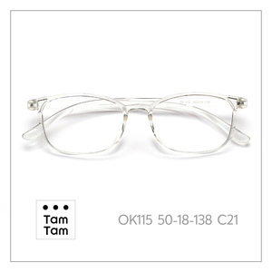 Tam Tam OK115 Rectangle Full-Rim Eyeglasses <b>Frames</b> Purple-Violet Unisex Adult Anti-Uv Lightweight Vision Correction - Product Image 2