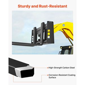 Estructura para Paletas de Minicargadora con Capacidad de Carga de 4000 Libras, Accesorios de Horquillas para Paletas de 45 Pulgadas, Receptor de Enganche de 2 Pulgadas, Soportes de Enganche - Product Image 6