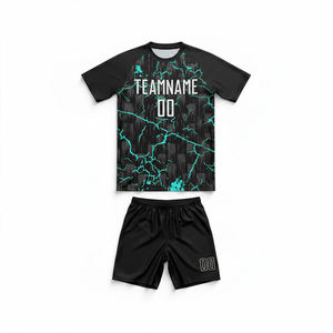Uniforme de Fútbol Personalizado Sublimado, Camiseta y Pantalones Cortos para Hombre, Uniforme de Equipo de Fútbol, Poliéster Transpirable, Logotipo, Nombre y Número Personalizados - Product Image 1
