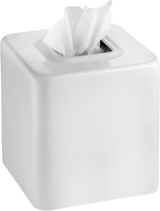 Metal Square Tissue <b>Box</b> Cover Modern Facial Paper Holder Accessories for Bathroom <b>Vanity</b> Countertop Bedroom Dresser Night Stand - Product Image 3