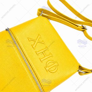 Bolso Bandolera de Piel Sintética con Grabado Chi Eta Phi, Clásico, Gran Capacidad, Cierre de Cremallera Resistente, Venta al Por Mayor - Product Image 3