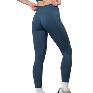 Legging léger bleu acier pour femme, taille haute, extensible, pour l'entraînement, le fitness, le yoga, les activités sportives et le quotidien - Product Image 6