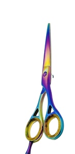Tijeras profesionales de peluquero de acero inoxidable 420C, Color arcoíris, corte de pelo de salón Romo, tijeras ajustables rectas, peluquería - Product Image 6