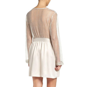 Peignoir de nuit en satin de soie pour femme 2026, été/hiver, avec service OEM, séchage rapide et respirant - Product Image 2