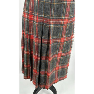 Falda Kilt Tradicional Plisada Hecha a Mano para Mujer, Diseño Tartán Escocés Gris, Lana, 2026 - Product Image 3