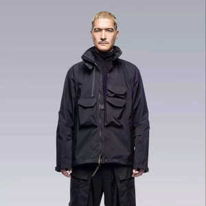 Veste technique pour homme, imperméable, tactique urbaine, coupe-vent, streetwear, multi-poches, fonctionnelle, cargo, utilitaire, cyberpunk, vêtement d'extérieur - Product Image 1