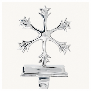Wholesale Silver Metal 3D Snowflake Christmas <b>Stocking</b> <b>Holder</b> For Fireplace Mantle Sturdy Weighted <b>Stocking</b> Hanger With Non-Slip - Product Image 5