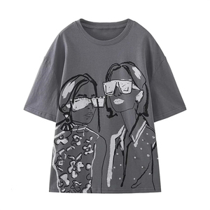 เสื้อยืดผ้านิ่มยืดได้สำหรับผู้หญิงเสื้อยืดลำลองสวมใส่สบายเหมาะสำหรับการเดินทางและพักผ่อนที่บ้าน - Product Image 1