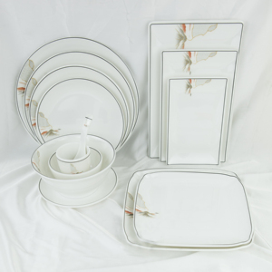 Melamine Bowl White Luxury Soup Bowl with Black Line Design Dishwasher Safe Food Grade Certified Restaurant Wedding Dinnerware - Product Image 4