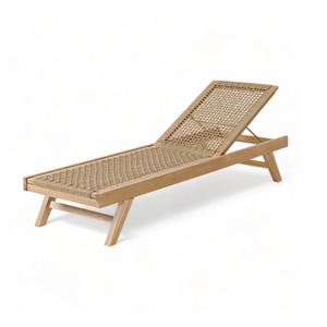 Chaise longue d'extérieur en corde naturelle, transat de piscine, mobilier de jardin et de terrasse, qualité supérieure - Product Image 1