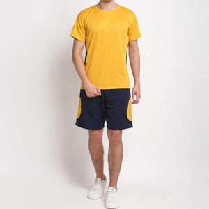 Ensemble décontracté pour homme, respirant, personnalisé OEM, été, 2 pièces, t-shirt à manches courtes en coton molletonné et short - Product Image 1