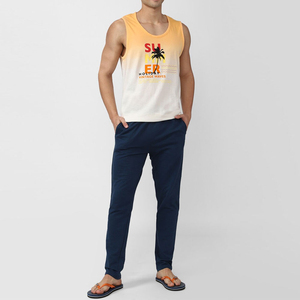 Custom Men's Sleeveless Gym Tank Top Cotton Spandex Quick Dry Breathable Running Training Sportswear <b>Vest</b> with Logo - Product Image 1