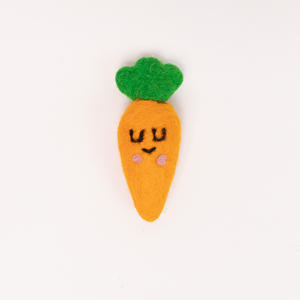 Carottes en feutre de laine faites à la main, décoration de Pâques, guirlande de légumes en feutre, aliments de jeu d'imitation, garniture pour panier de Pâques, en vrac - Product Image 3