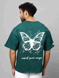 T-shirt en coton oversize pour homme, coupe carrée à épaules tombantes, manches courtes, col rond, imprimé en relief, strass, style streetwear, vente en gros - Product Image 4