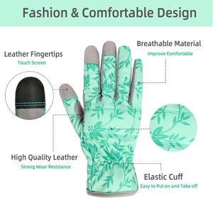 Gants de jardinage haut de gamme OEM ODM durables, résistants aux perforations, respirants, avec une adhérence flexible, logo personnalisé, fabricant - Product Image 2