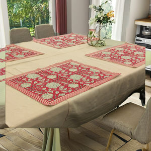 STUDIO N Ensemble de chemins de table en coton et fibre de bambou, tissés à la main, imprimés, anti-odeur et respirants (Modèle INF10) - Product Image 4