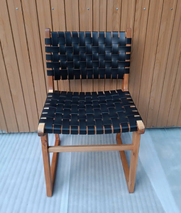 Sillón de Madera Maciza con Detalles en Cuero Tejido a Mano, Sillón de Salón de Madera Hecho a Mano, Muebles Modernos para Sala de Estar Hechos en Vietnam - Product Image 2