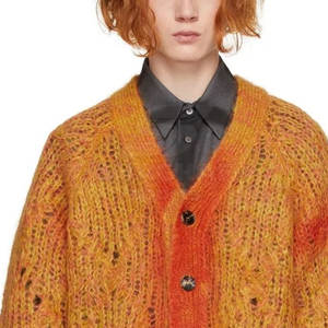 Cardigan pour homme en tricot doux à manches longues, décontracté, style streetwear, mode hiver quotidienne - Product Image 4