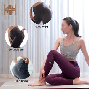 OEM ODM Taiwán hizo yoga Capri pantalones de entrenamiento para mujer con bolsillos - Product Image 6