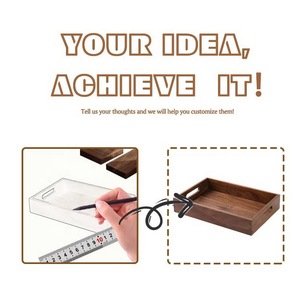 Bandeja de Servir Multiusos de Madera de Acacia, Bandeja de Madera Maciza de Primera Calidad para Servir Té, Café, Desayuno y Aperitivos - Product Image 5