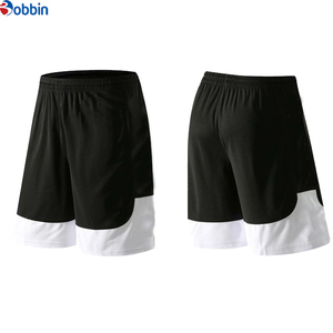 Shorts de basket-ball blancs confortables pour hommes avec taille élastique noire, séchage rapide, style sportif, Bermuda en maille pour la course et la gym - Product Image 5