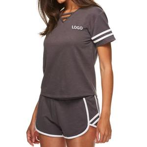 Conjunto de Dos Piezas de Verano Más Vendido para Damas/Mujeres, Ropa de Moda, Conjunto Informal de Camiseta Corta y Pantalones Cortos para Mujer - Product Image 2