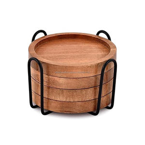 Posavasos de madera de Acacia de la mejor calidad, posavasos de madera de resina dura, soporte para taza de té, exportaciones descaradas, alfombrillas y almohadillas para bebidas - Product Image 2