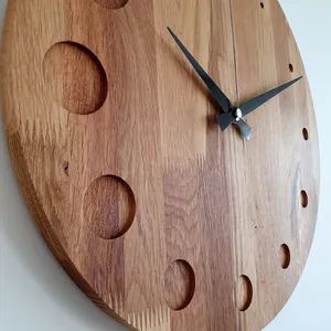 Rustic Wooden <b>Clock</b> Handmade Decorative Natural Wood Timepiece Low Price Interior Decor Luxury Wooden <b>Clock</b> - Product Image 6