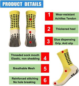 2 Set Anti-Slip Grip Soccer <b>Socks</b> with Shin Guard Sleeves, Sports Athletic <b>Socks</b> for Men Women - Product Image 4