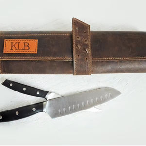 Bolsa de Chef Enrollable para Cuchillos, Hecha a Mano, de Cuero Genuino, Resistente a Olores, Resistente, Cómoda, Profesional, para Restaurante, Herramientas, Viajes - Product Image 1