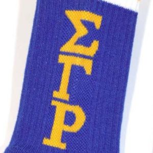 ถุงเท้า Sigma Gamma Rho สำหรับผู้หญิง ถุงเท้ากีฬา ถุงเท้าลำลองใส่สบาย ชุดทีม ชุดกีฬาแบบกำหนดเอง ชุดยูนิฟอร์มทีม OEM - Product Image 5