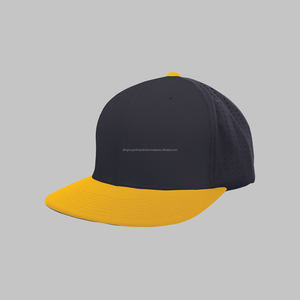 Gorras de hombre de alta calidad Gorras de Corona Media curvadas Sombrero deportivo bordado Visera de ante negro Gorra de béisbol de 5 paneles - Product Image 2