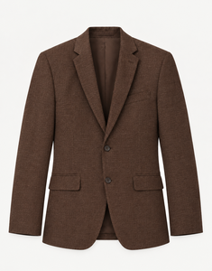 Blazer de costume formel pour homme en laine/polyester de qualité supérieure, à col cranté, pour le bureau, les affaires et les voyages - Product Image 3