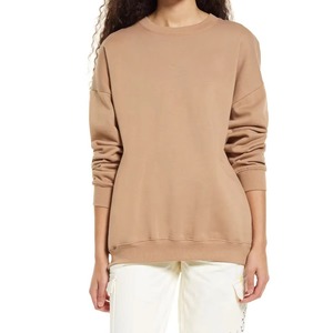 Custom Women Sweatshirt Logo Pullover Casual Streetwear Wholesale OEM Private Label Bulk Order <b>Winter</b> <b>Top</b> Solid Color 100% - Product Image 5