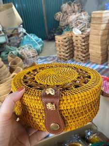 Natural Rattan <b>Bag</b> Premium Grade Handwoven <b>Straw</b> Beach Purse For International Market Bulk Wholesale Export Container - Product Image 2