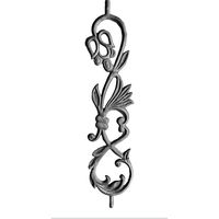Balustre décoratif en fonte pour escalier, élégant, pour intérieur et extérieur, installation de garde-corps, support métallique durable pour escalier