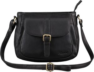 High Demand Women's Genuine Leather Crossbody Bag Classic Style Zipper Closure Black Satchel Daily Use From India - Product Image 5