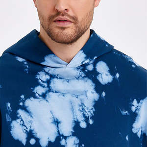 Sweat-shirt à capuche unisexe en molleton de coton surdimensionné, coupe ample, tie-dye, streetwear, personnalisable avec logo, vente en gros - Product Image 4