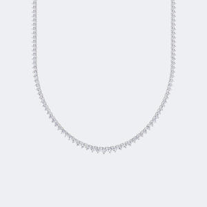 10.30CTW Round Brilliant Cut Lab Grown <b>Diamond</b> Tennis Necklace 14K Gold VVS2 EF Prong Set Statement Link Chain <b>Jewelry</b> - Product Image 4