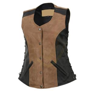 Chaleco de cuero impermeable de alta calidad, chaleco de cuero para motocicleta, informal, transpirable, para mujer, de invierno - Product Image 4