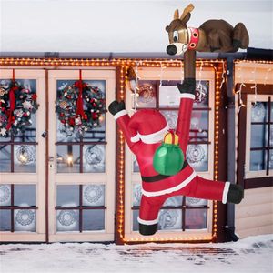 Père Noël gonflable résistant aux intempéries de 8,5 pieds avec rennes grimpants et lumières LED pour la décoration extérieure de la cour et les décorations de Noël - Product Image 4