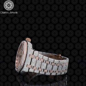 Montre mécanique de luxe pour homme Charm_Jewels en acier inoxydable, cadran analogique 40 mm, verre, date automatique, boîtier carré, résistance à l'eau 10 bars - Product Image 4