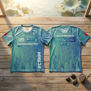 เสื้อวิ่งมาราธอนแคนโธเฮอริเทจเรซพิมพ์ลายแบบซับลิเมชั่น ระบายเหงื่อได้ดี เสื้อแขนสั้นสำหรับทุกเพศ ผลิตจากโพลีเอสเตอร์ ชุดกีฬา - Product Image 2
