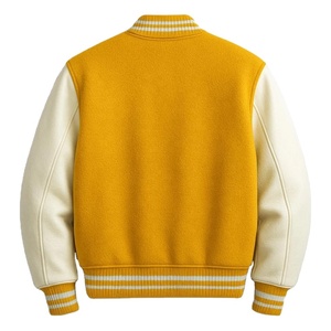 Vestes de baseball en chenille de laine avec logo personnalisé, broderie, manches en cuir vintage, veste varsity pour hommes - Product Image 2