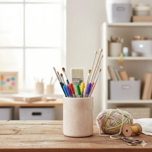 Portautensilios de Mármol Sólido, Piedra Natural con Acabado Liso, Organizador de Almacenamiento Resistente para Encimera de Cocina, Diseño Elegante y Duradero - Product Image 4